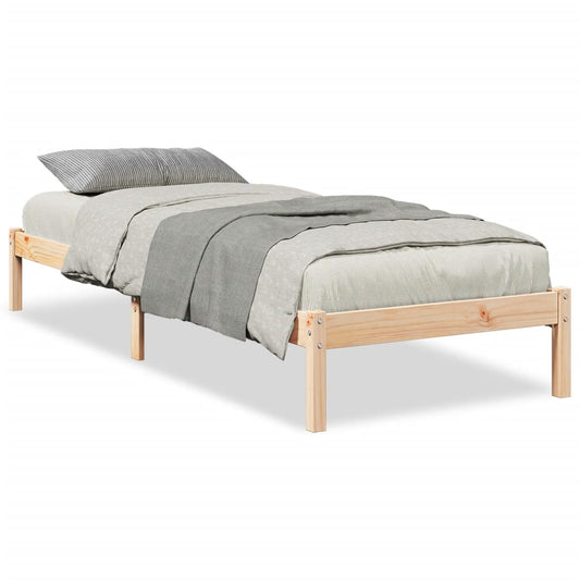 Extra Long Bed Frame without Mattress 100x210 cm Solid Wood Pine