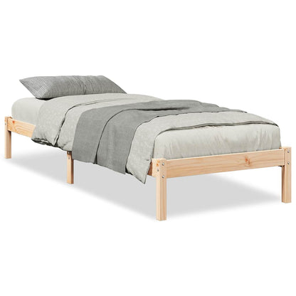 Extra Long Bed Frame without Mattress 100x210cm Solid Wood Pine