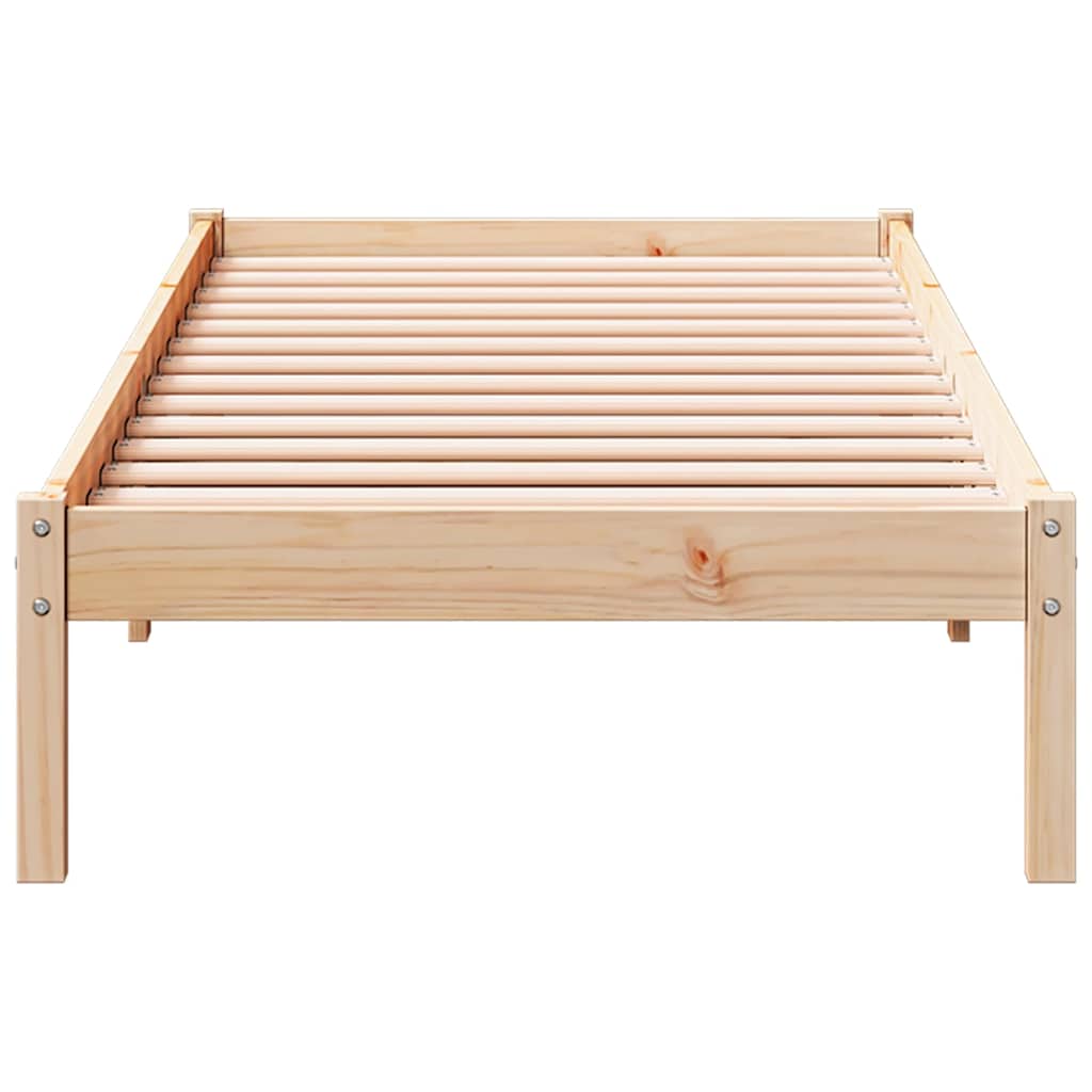 Extra Long Bed Frame without Mattress 100x210cm Solid Wood Pine