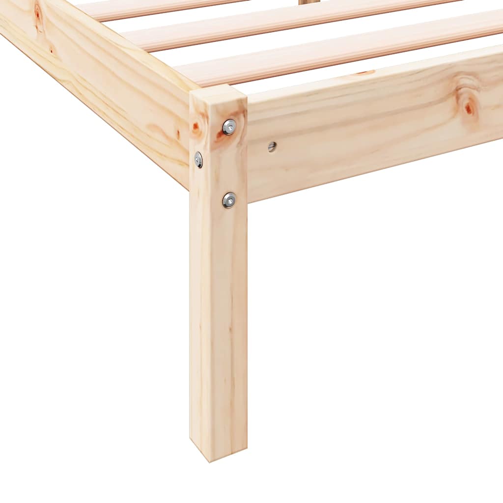 Extra Long Bed Frame without Mattress 100x210cm Solid Wood Pine