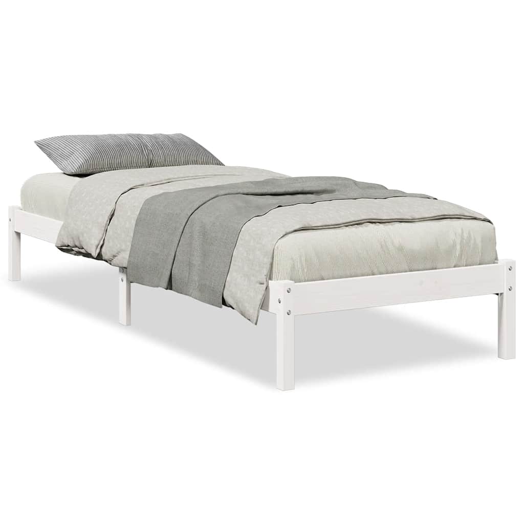 Extra Long Bed Frame without Mattress White 100x210 cm