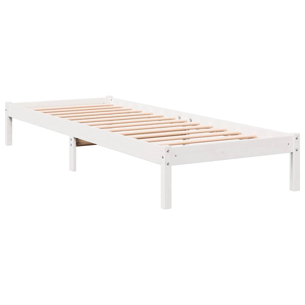 Extra Long Bed Frame without Mattress White 100x210 cm