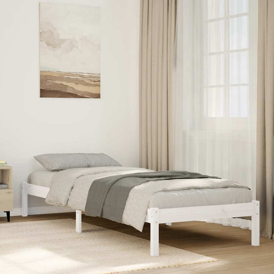 Extra Long Bed Frame without Mattress White 100x210 cm
