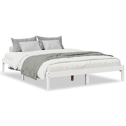 Extra Long Bed Frame without Mattress White 140x210 cm