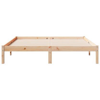 Extra Long Bed Frame without Mattress 160x210 cm Solid Wood Pine