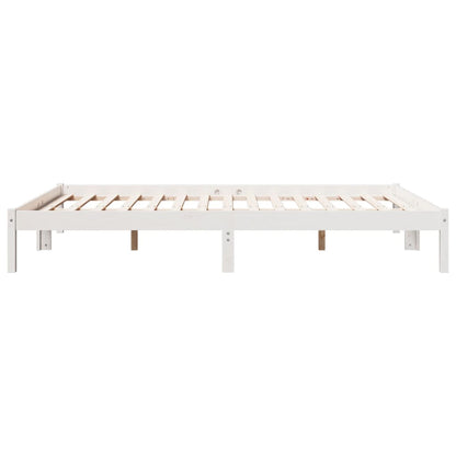 Extra Long Bed Frame without Mattress White 160x210 cm Solid Wood Pine