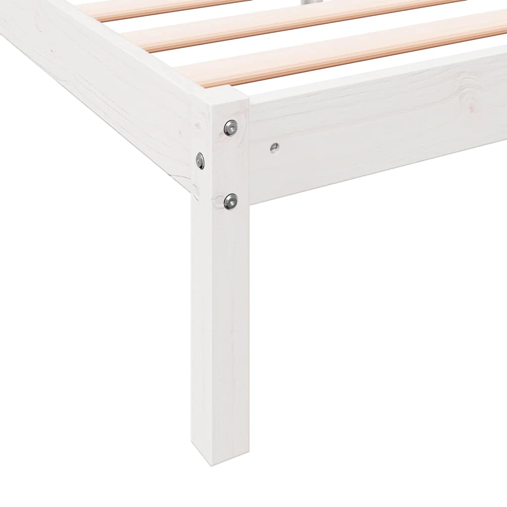 Extra Long Bed Frame without Mattress White 160x210 cm