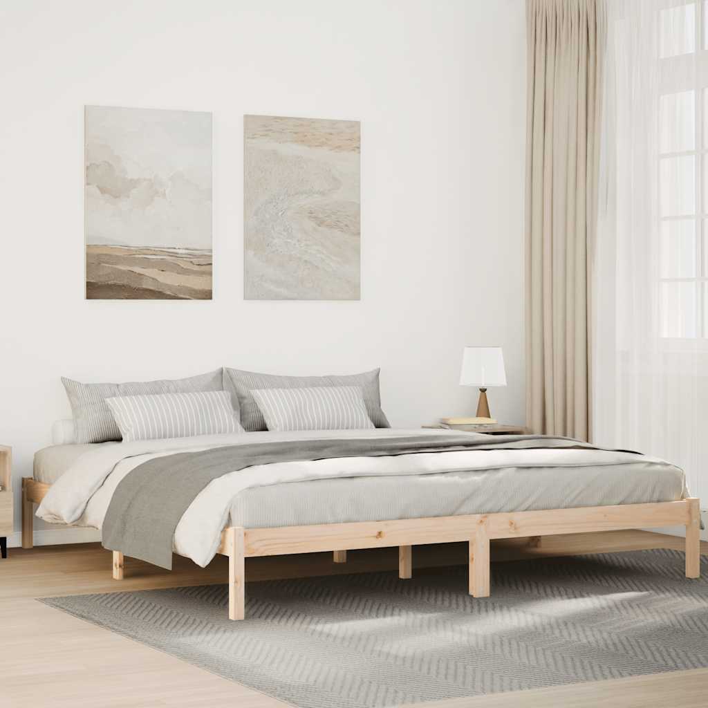Extra Long Bed Frame without Mattress 180x210cm Solid Wood Pine