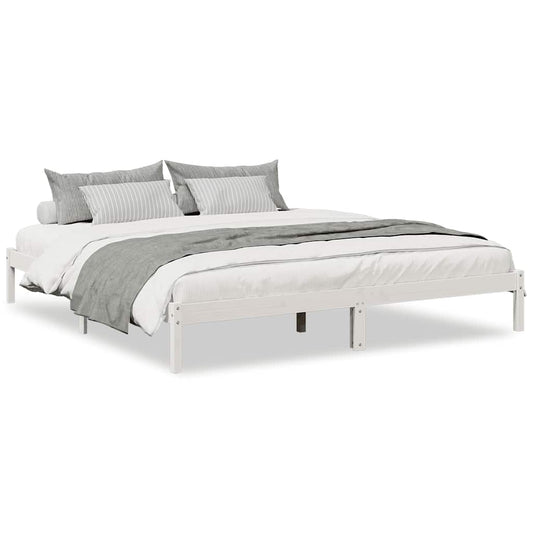 Extra Long Bed Frame without Mattress White 180x210 cm