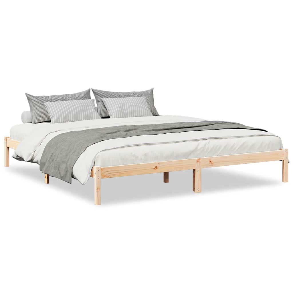 Extra Long Bed Frame without Mattress 200x210cm Solid Wood Pine