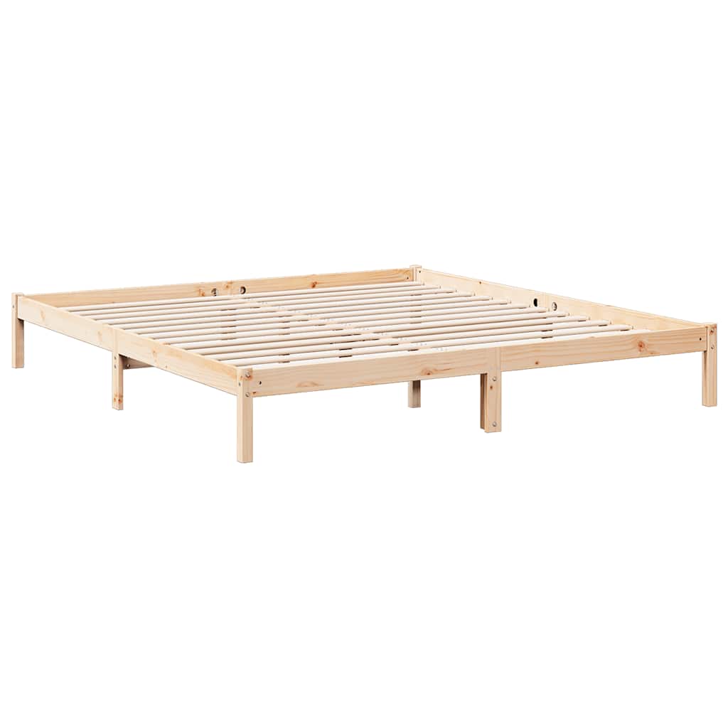 Extra Long Bed Frame without Mattress 200x210cm Solid Wood Pine