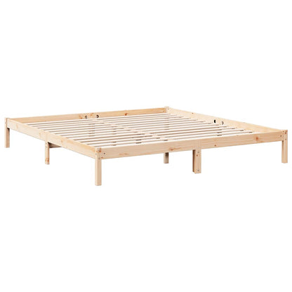 Extra Long Bed Frame without Mattress 200x210cm Solid Wood Pine