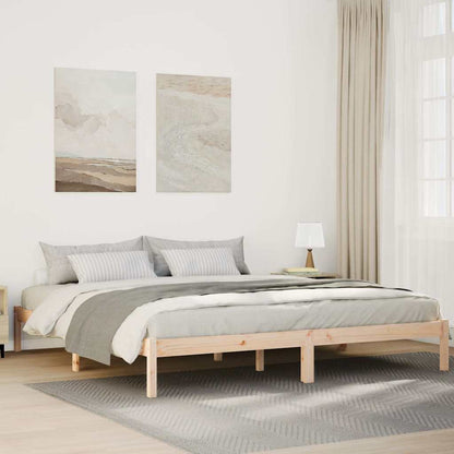 Extra Long Bed Frame without Mattress 200x210cm Solid Wood Pine