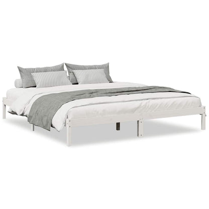 Extra Long Bed Frame without Mattress White 200x210 cm