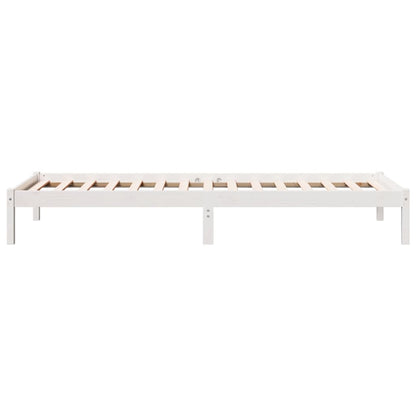 Extra Long Bed Frame without Mattress White 90x220 cm Solid Wood Pine