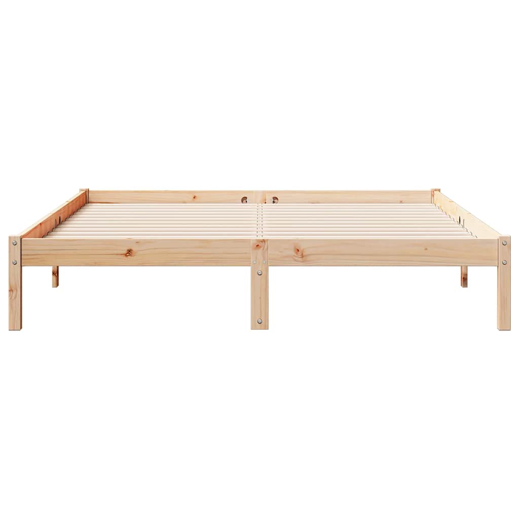 Extra Long Bed Frame without Mattress 140x220cm Solid Wood Pine