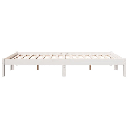 Extra Long Bed Frame without Mattress White 140x220 cm Solid Wood Pine
