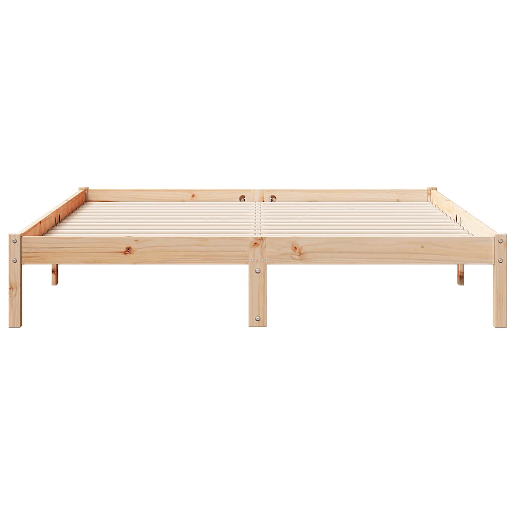 Extra Long Bed Frame without Mattress 160x220cm Solid Wood Pine