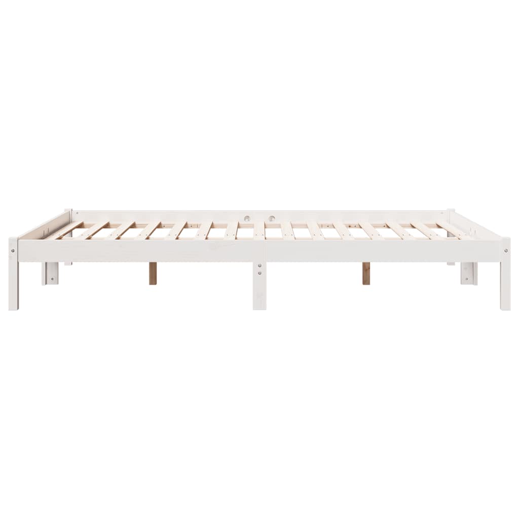 Extra Long Bed Frame without Mattress White 160x220 cm