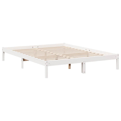 Extra Long Bed Frame without Mattress White 160x220 cm