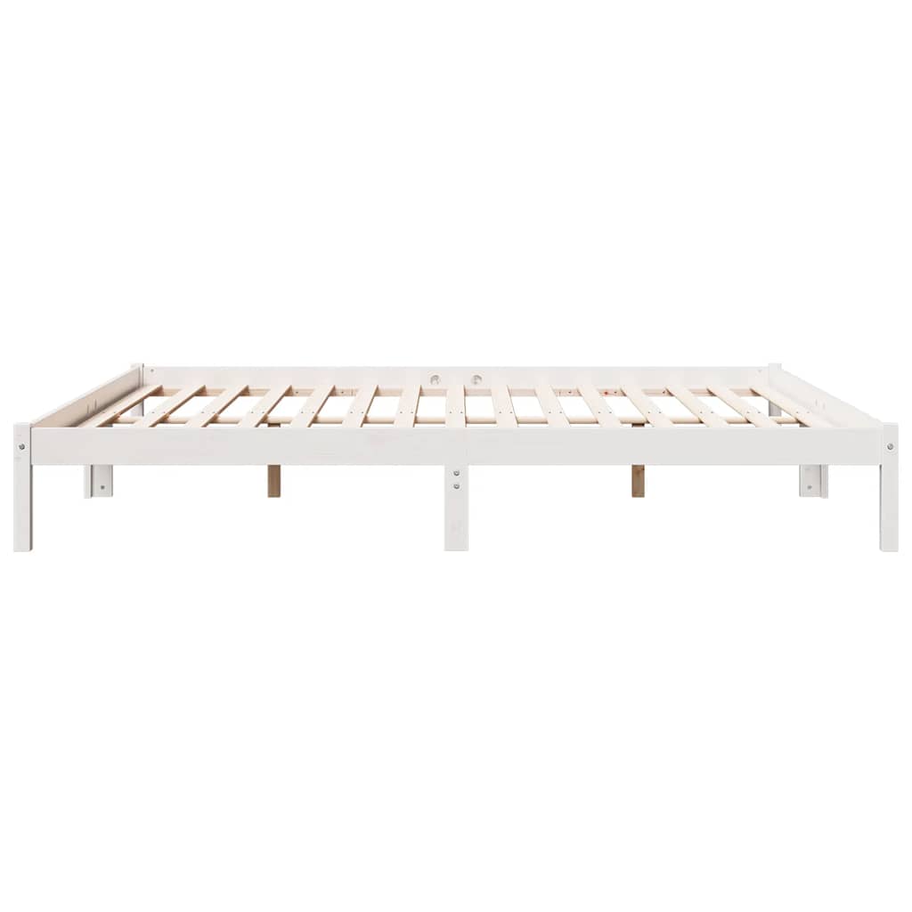 Extra Long Bed Frame without Mattress White 180x220 cm