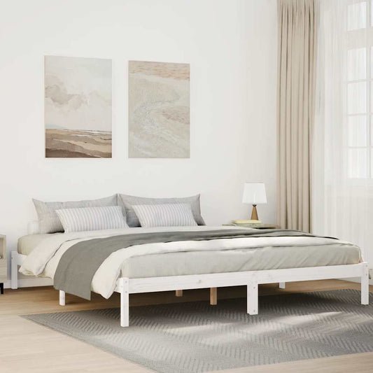 Extra Long Bed Frame without Mattress White 200x220 cm