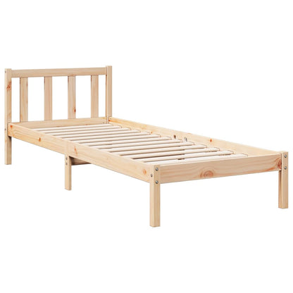 Bed Frame | Natural Wood | Solid Pinewood | Extra Long | Bed Frame