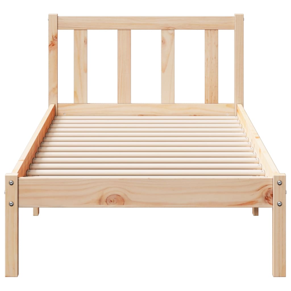 Bed Frame | Natural Wood | Solid Pinewood | Extra Long | Bed Frame
