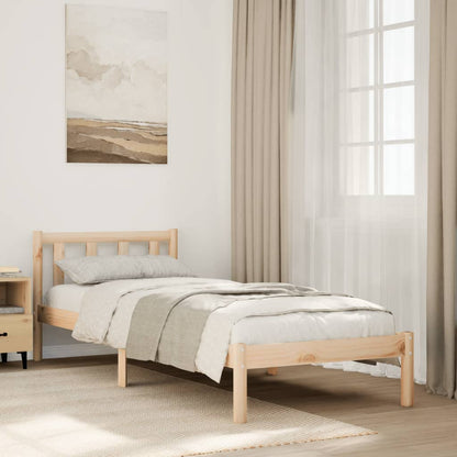 Bed Frame | Natural Wood | Solid Pinewood | Extra Long | Bed Frame