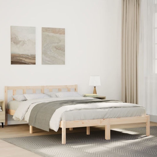 Extra Long Bed Frame without Mattress 140x210 cm Solid Wood Pine