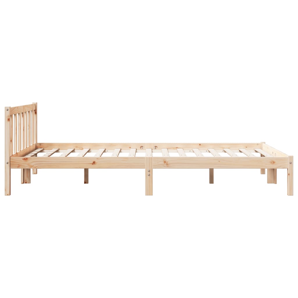 Bed Frame | Natural Wood | Solid Pine Wood | Double | Modern | Bed Frame
