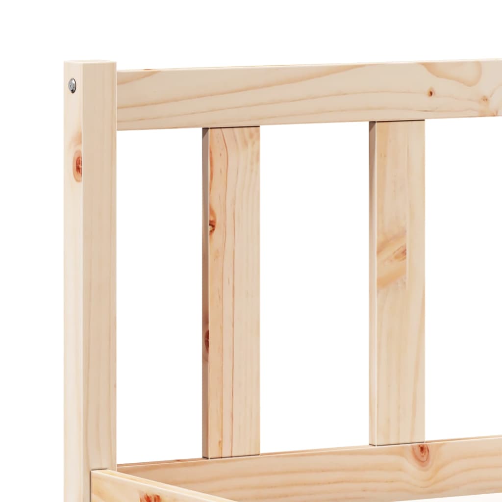 Bed Frame | Natural Wood | Solid Pine Wood | Double | Modern | Bed Frame