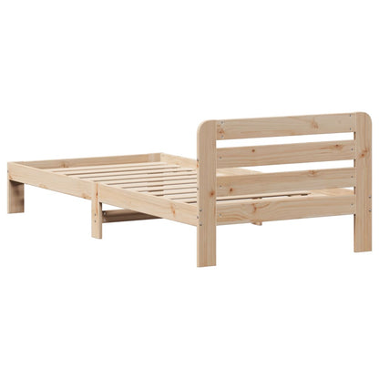 Bed Frame without Mattress 90x200 cm Solid Wood Pine