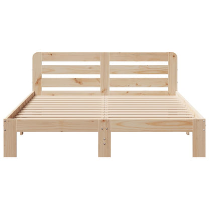 Bed Frame without Mattress 140x200 cm Solid Wood Pine