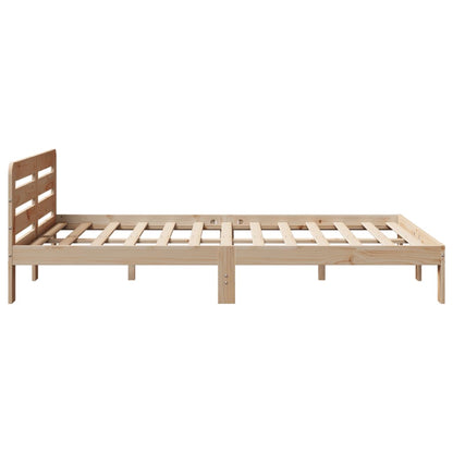 Bed Frame without Mattress 140x200 cm Solid Wood Pine