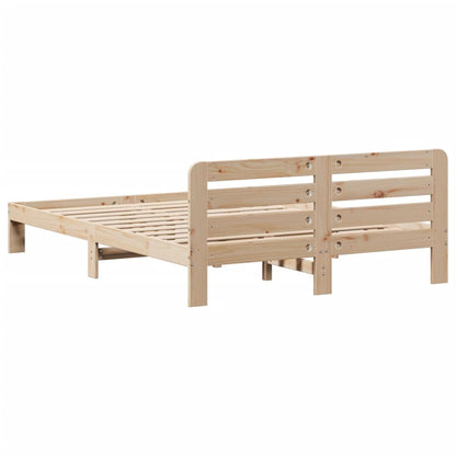Bed Frame without Mattress 140x200 cm Solid Wood Pine