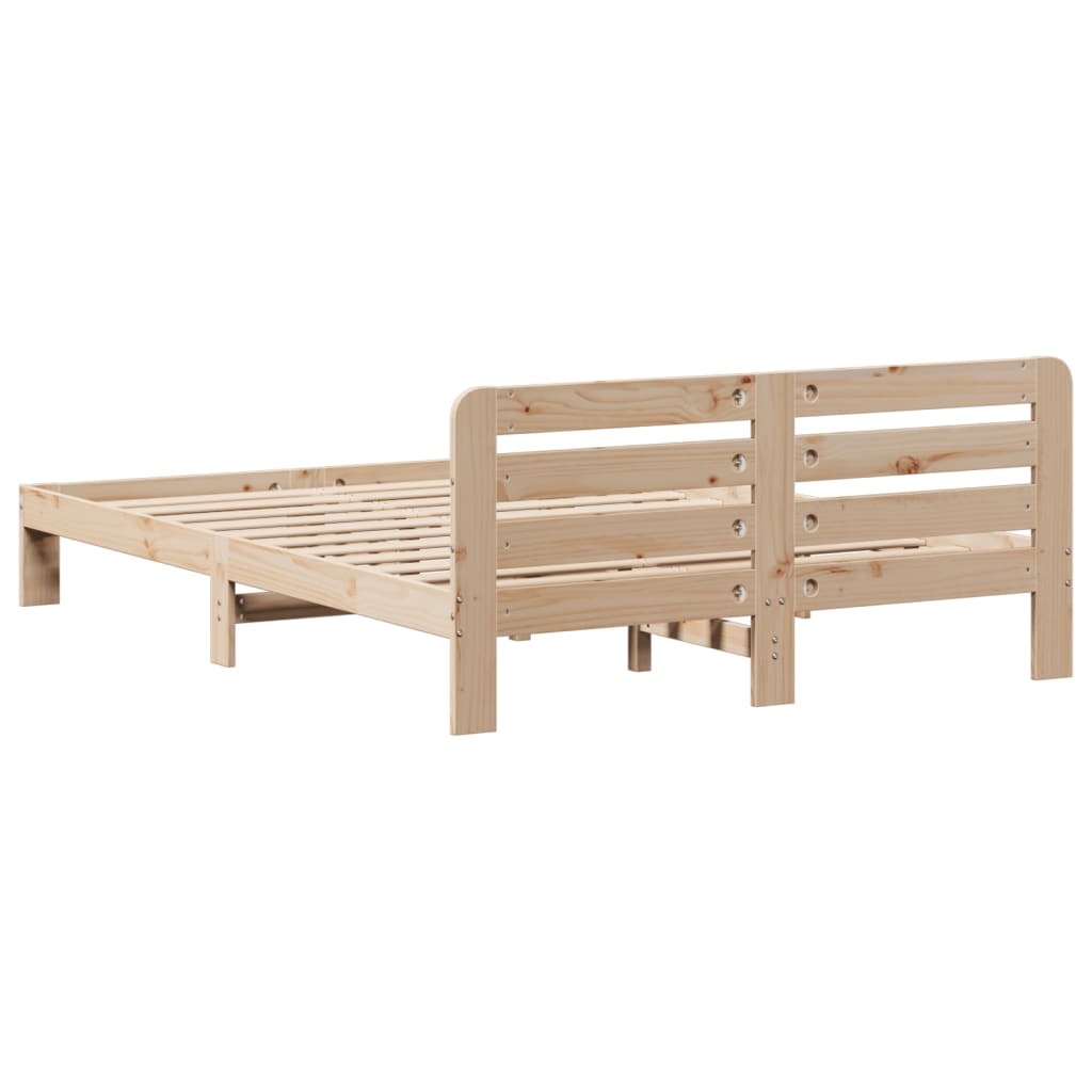 Bed Frame without Mattress 160x200 cm Solid Wood Pine