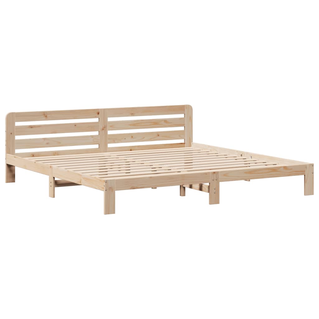 Bed Frame without Mattress 180x200 cm Super King Solid Wood Pine