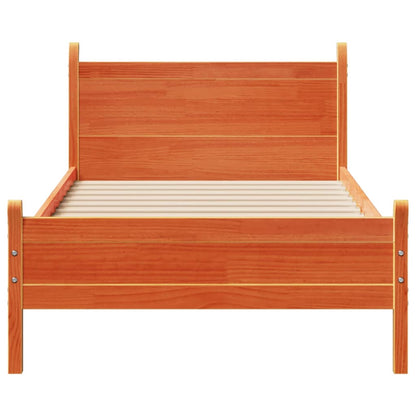 Bed Frame | Wax Brown | Solid Pine Wood, Plywood | Single | Bed Frame