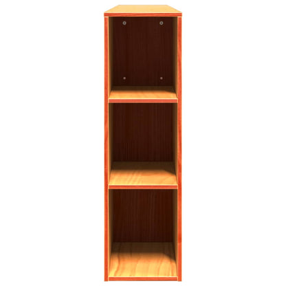 Headboard with Storage Wax Brown 200 cm Solid Wood Pine