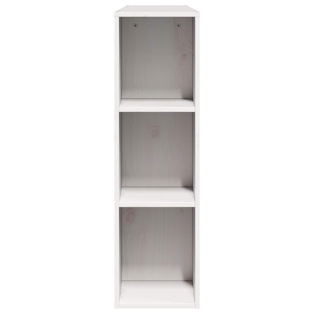 Headboard with Storage White 160 cm Solid Wood Pine