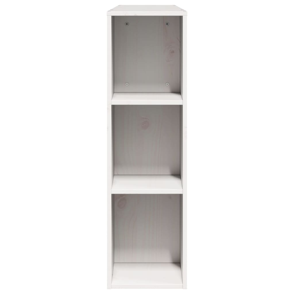 Headboard with Storage White 135 cm Solid Wood Pine