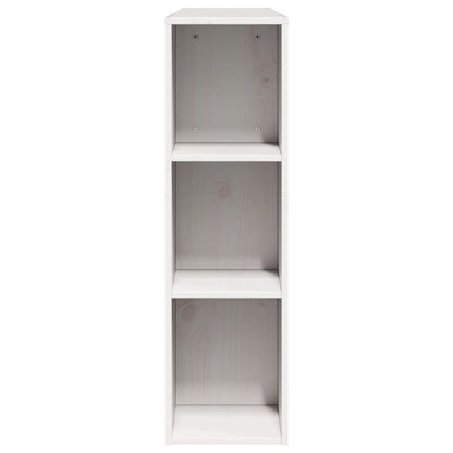 Headboard with Storage White 135 cm Solid Wood Pine