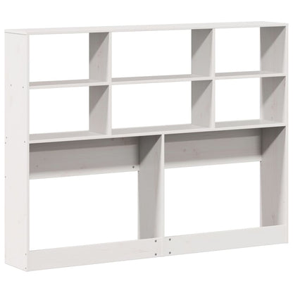 Headboard with Storage White 140 cm Solid Wood Pine