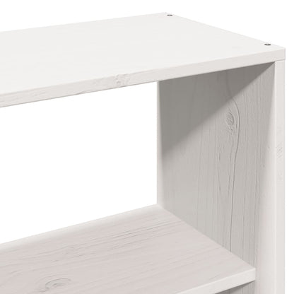 Headboard with Storage White 140 cm Solid Wood Pine