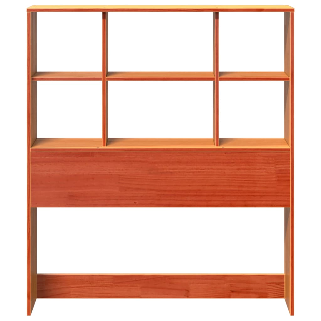 Headboard with Storage Wax Brown 100 cm Solid Wood Pine