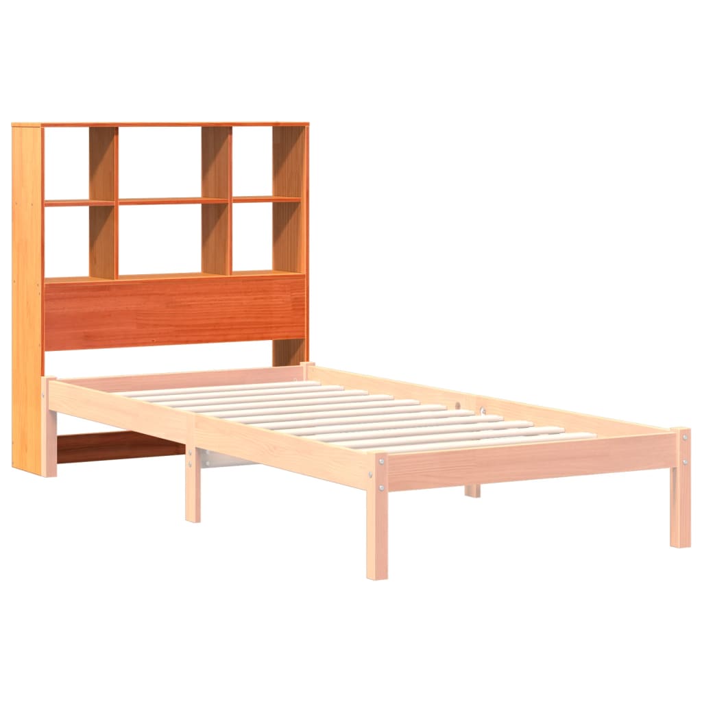 Headboard with Storage Wax Brown 100 cm Solid Wood Pine