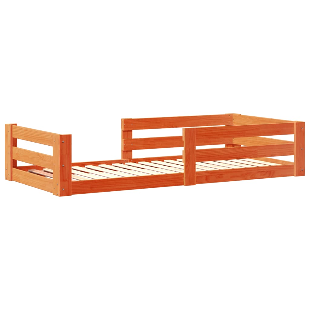 Bed Frame | Wax brown | Solid pine wood | Single | Bed Frame