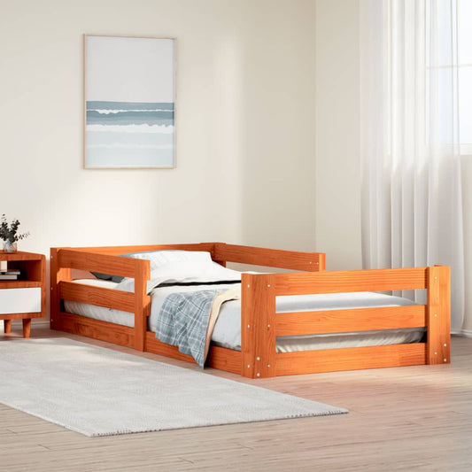 Bed Frame | Wax brown | Solid pine wood | Single | Bed Frame