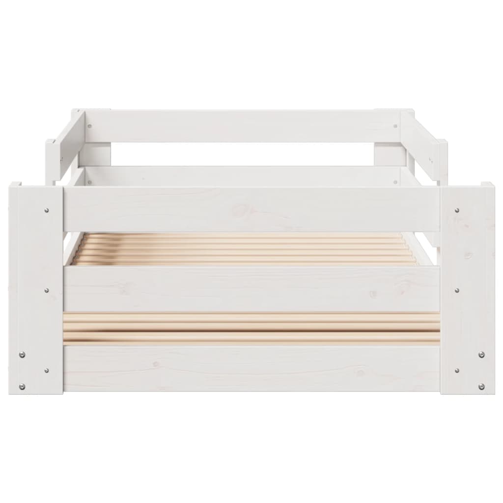 Bed Frame without Mattress White 80x160 cm Solid Wood Pine